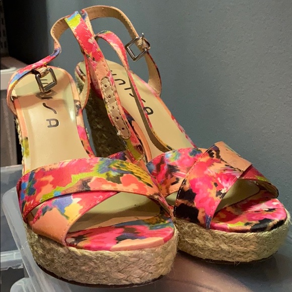 Unisa Floral Wedges - Picture 2 of 3